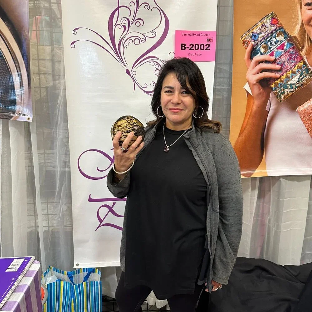 BellaKiara purse almost round